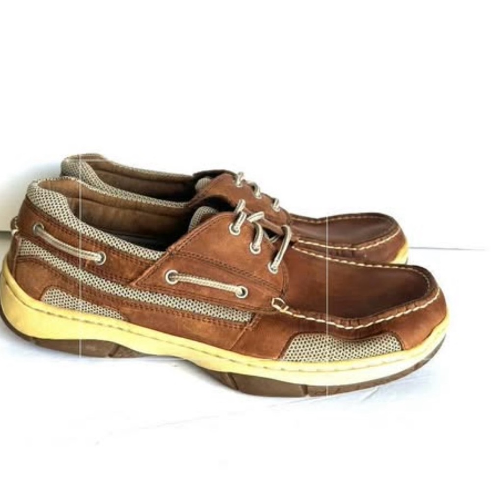 St. John’s Bay Sz 10.5 Men’s Shoes Brown Leather Upper Moccasin Suede